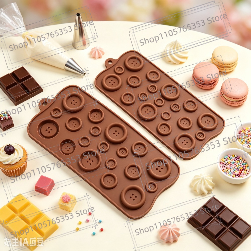 Silicone Mold Tray - 2026 Chocolate Mold Tray ButtonShape Mold