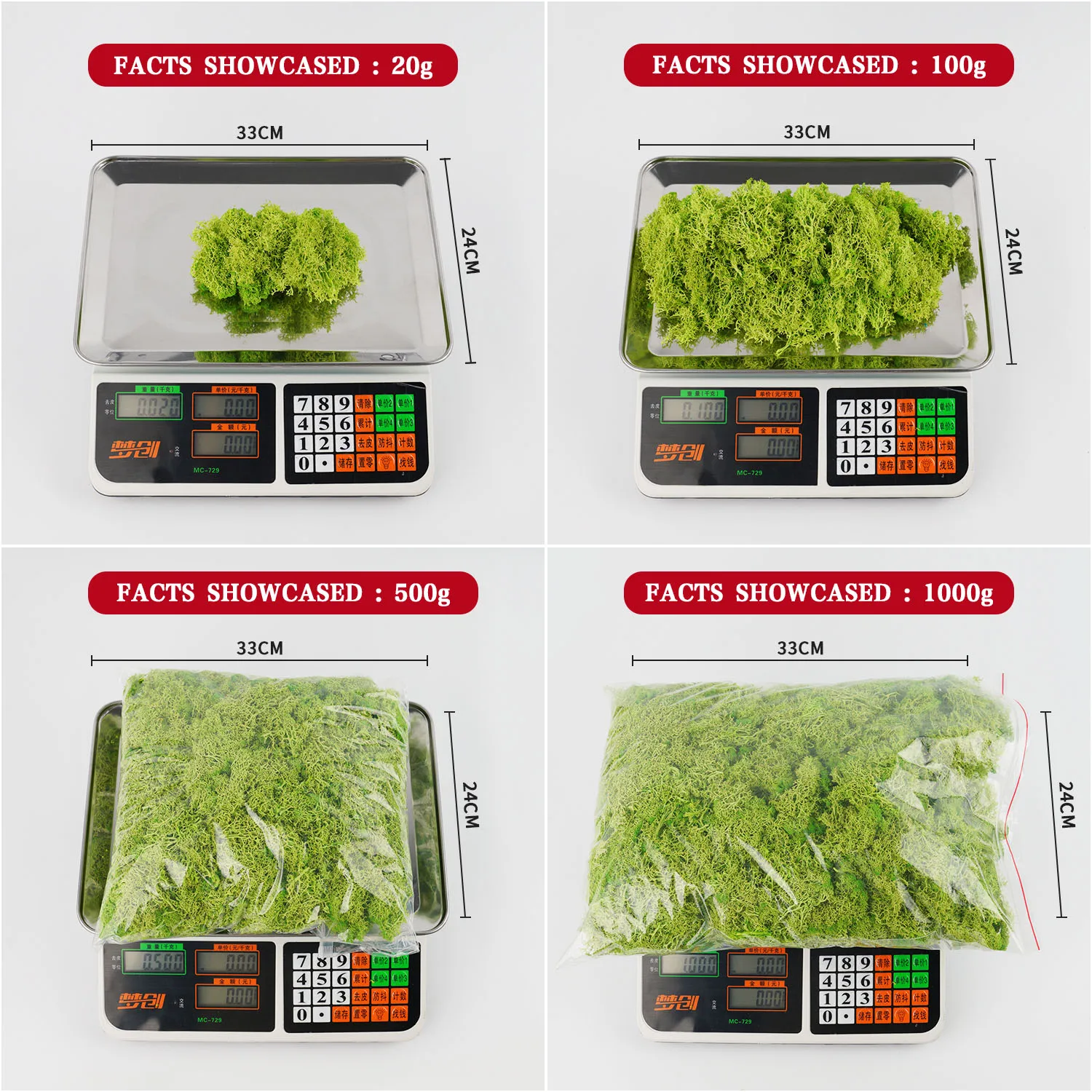 20-200g Artificial Green Plant - Terrarium Moss Art 评论和价格