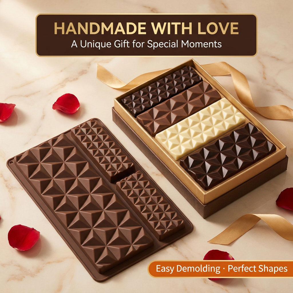 2-in-1 Silicone Chocolate Bar  - Silicone Mold Tray 评论和价格