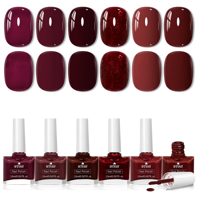 6pcs/set 15ml Red Black Glass  - Resin Glitter Pack 评论和价格