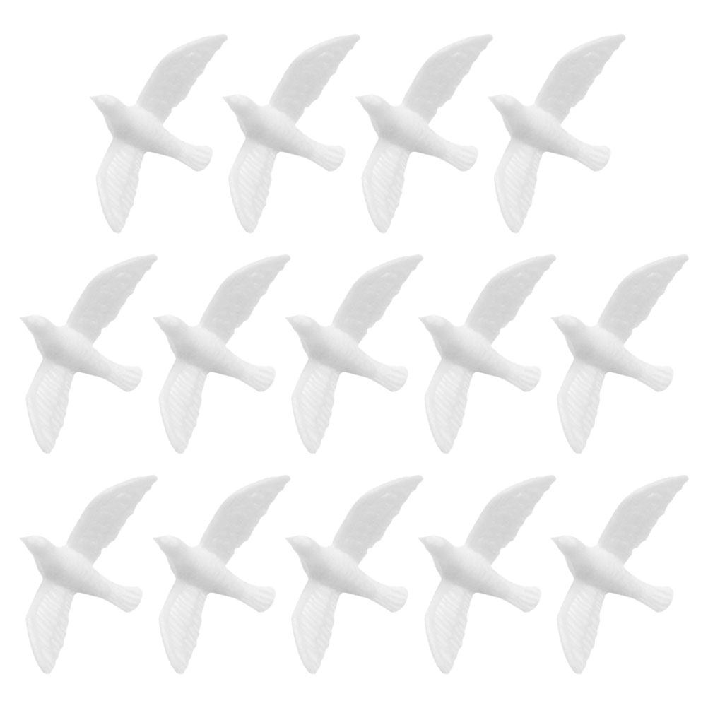 14Pcs Miniature White Dove Res - Resin Crafts 评论和价格