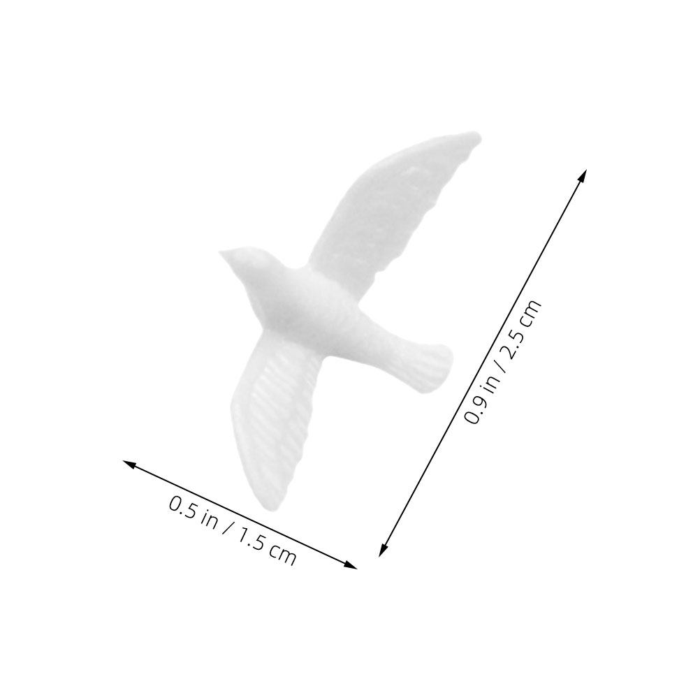 14Pcs Miniature White Dove Res - Resin Crafts 评论和价格