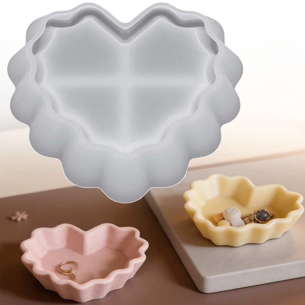 Heart Shape Plate Storage Bowl - Silicone Mold Tray 评论和价格