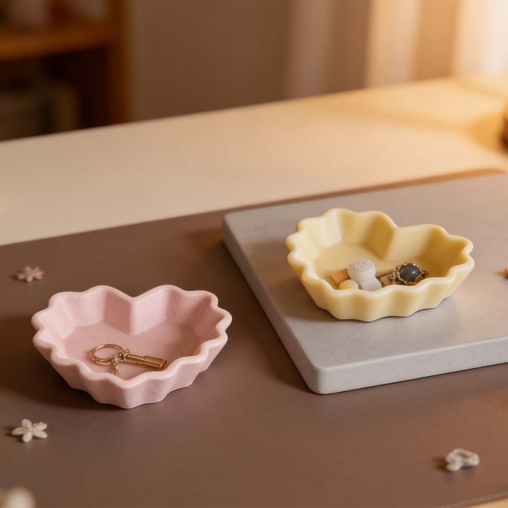 Heart Shape Plate Storage Bowl - Silicone Mold Tray 评论和价格