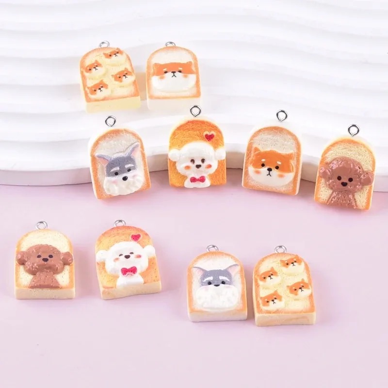 10Pcs Cute Toast Dog Resin Pen - Resin Craft Supplies 评论和价格