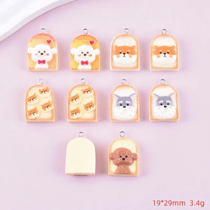 10Pcs Cute Toast Dog Resin Pen - Resin Craft Supplies 评论和价格