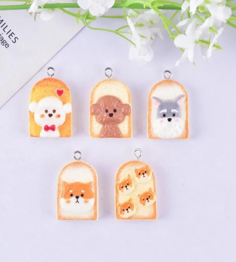 10Pcs Cute Toast Dog Resin Pen - Resin Craft Supplies 评论和价格
