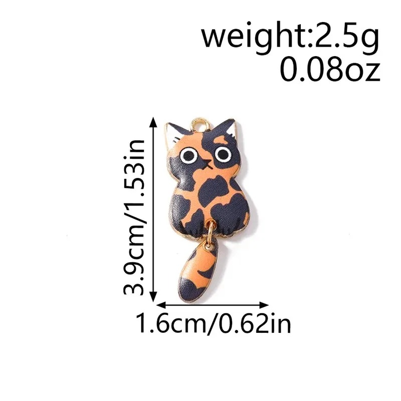 10Pcs 16×39mm Cute Cartoon Cat - Resin Craft Supplies 评论和价格