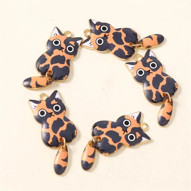 10Pcs 16×39mm Cute Cartoon Cat - Resin Craft Supplies 评论和价格