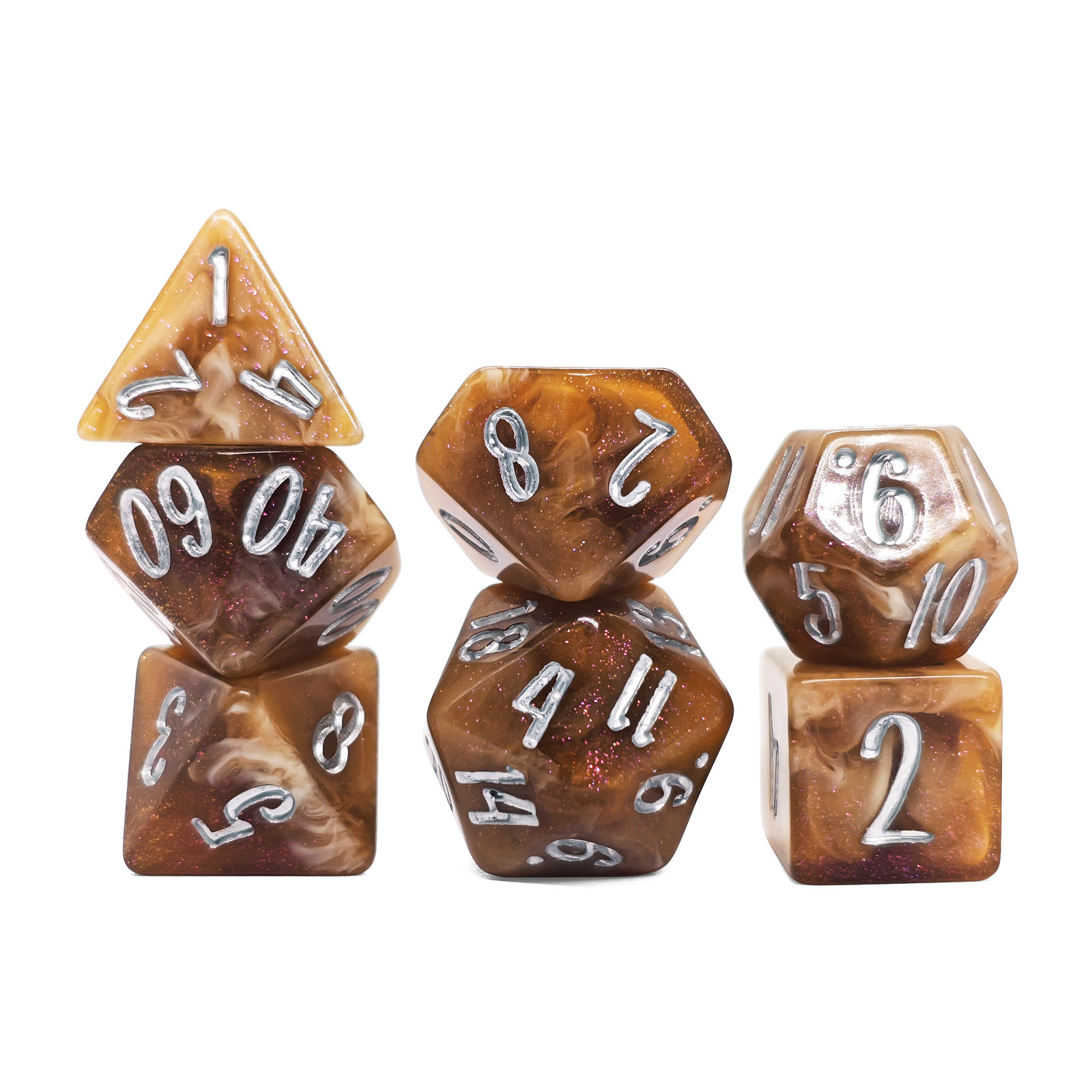 7Pcs Rosa Cappuccino Swirl Gli - Resin Glitter Pack 评论和价格