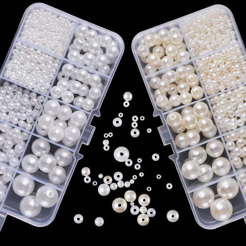 800pcs Artificial Faux Pearl R - Resin Craft Kit 评论和价格