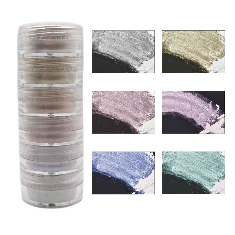 6 Colors/Set Glitter Mica Powd - Resin Pigment Set 评论和价格