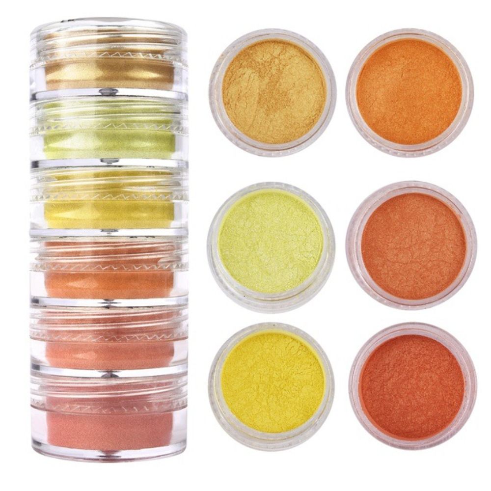 6 Colors/Set Glitter Mica Powd - Resin Pigment Set 评论和价格