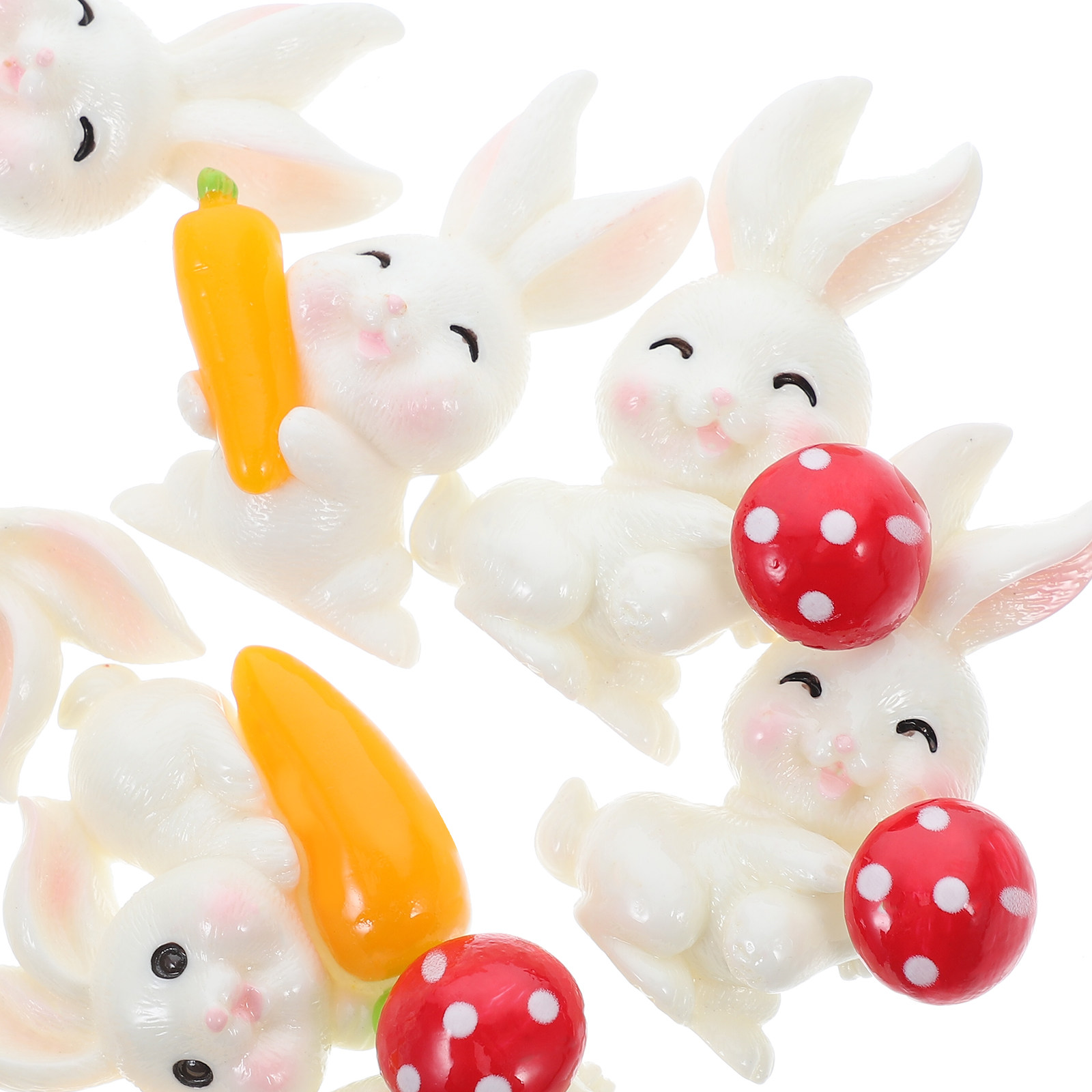 12Pcs Resin Rabbit Carrot Char - Resin Craft Supplies 评论和价格