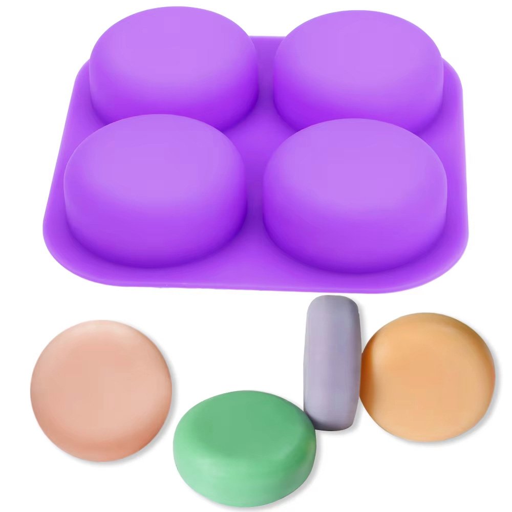 1-2 PCS 4 Cavity Reusable Roun - Coaster Mold Round 评论和价格