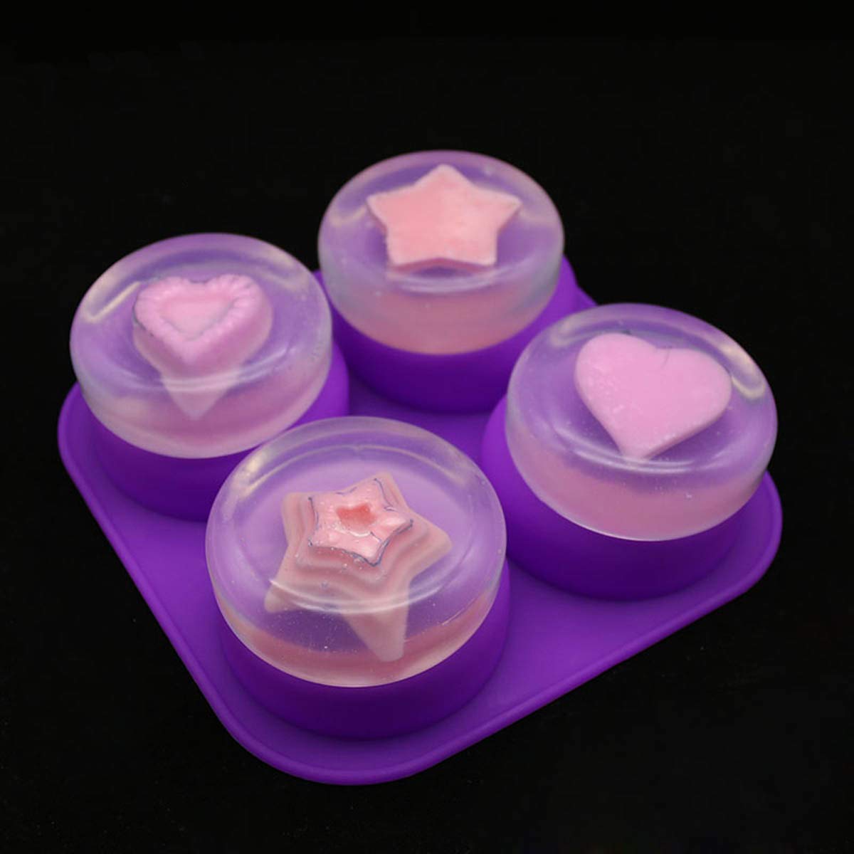 1-2 PCS 4 Cavity Reusable Roun - Coaster Mold Round 评论和价格