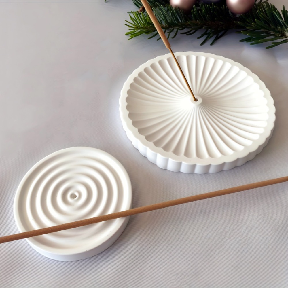 2pcs Round Incense Burner Sili - Coaster Mold Round 评论和价格