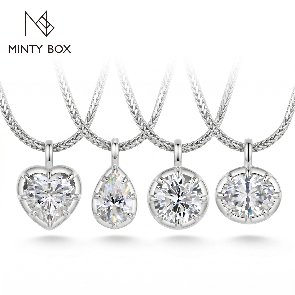 MINTYBOX Bezel Set Moissanite  - Bezels Set Pendant 评论和价格