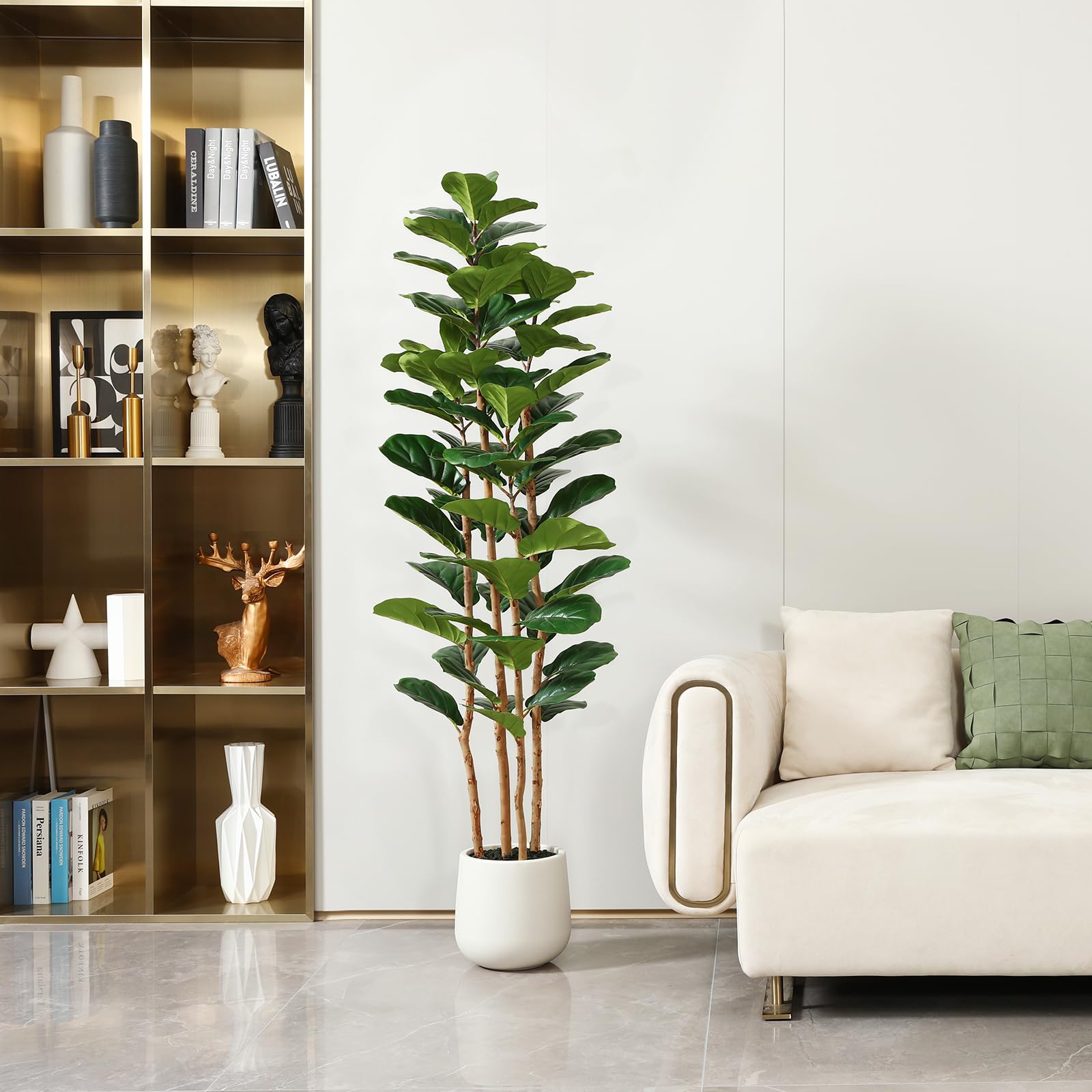 Artificial Fiddle Leaf Fig Tre - Terrarium Moss Art 评论和价格