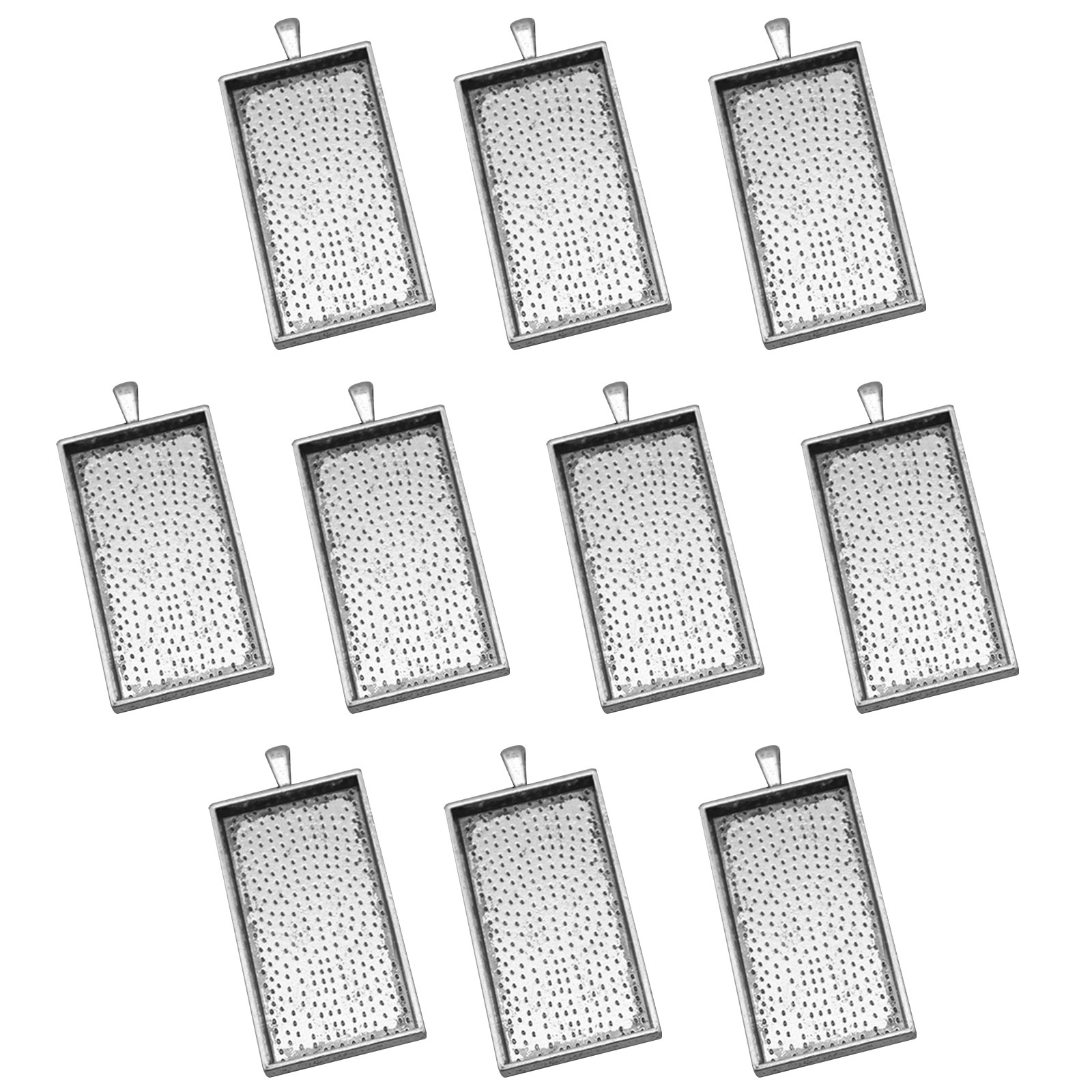10Pcs Alloy Pendant Trays Vint - Bezels Set Pendant 评论和价格